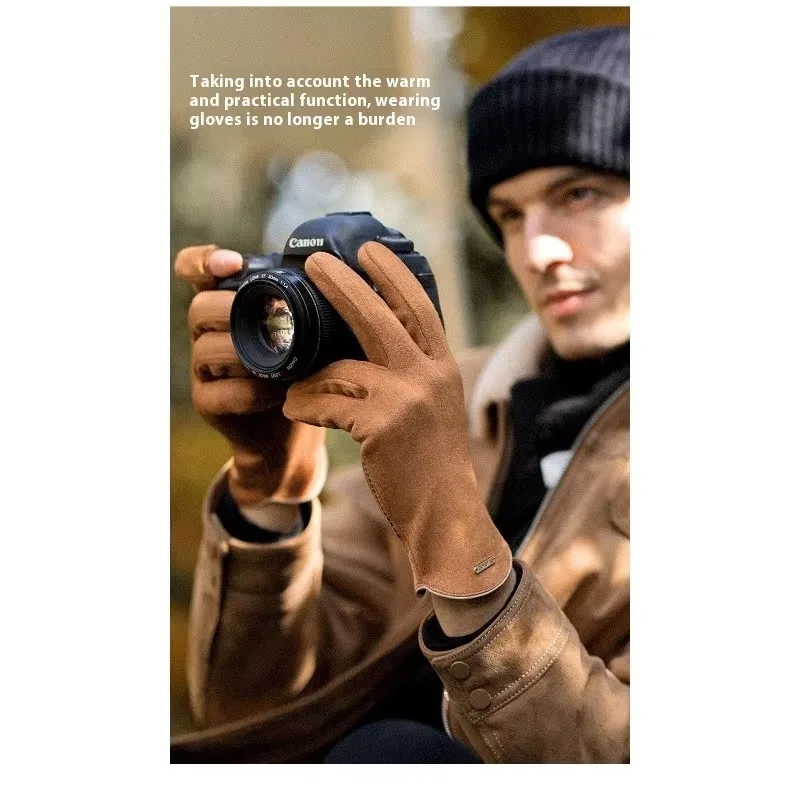 Зимние теплые перчатки для мужчин - Фотография_6