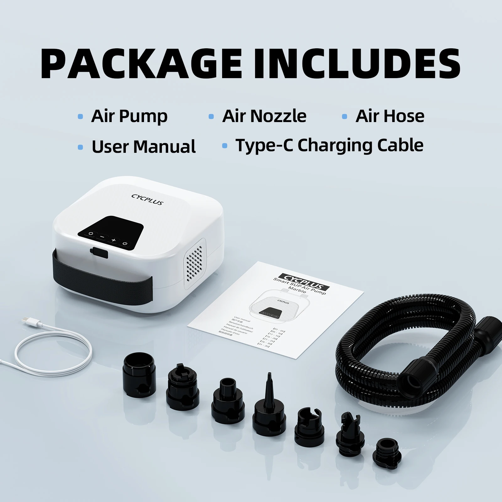 Cycplus d14pro 20psi электрический насос для накачивания sup 38 - Фотография_6