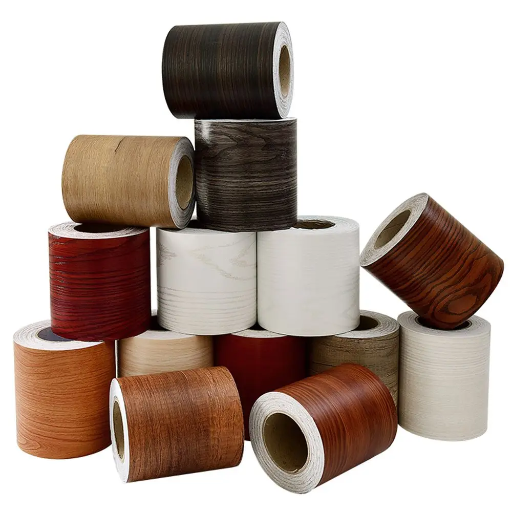 Самоклеящиеся пвх водонепроницаемые обои с деревянной линией талии - Фотография_4