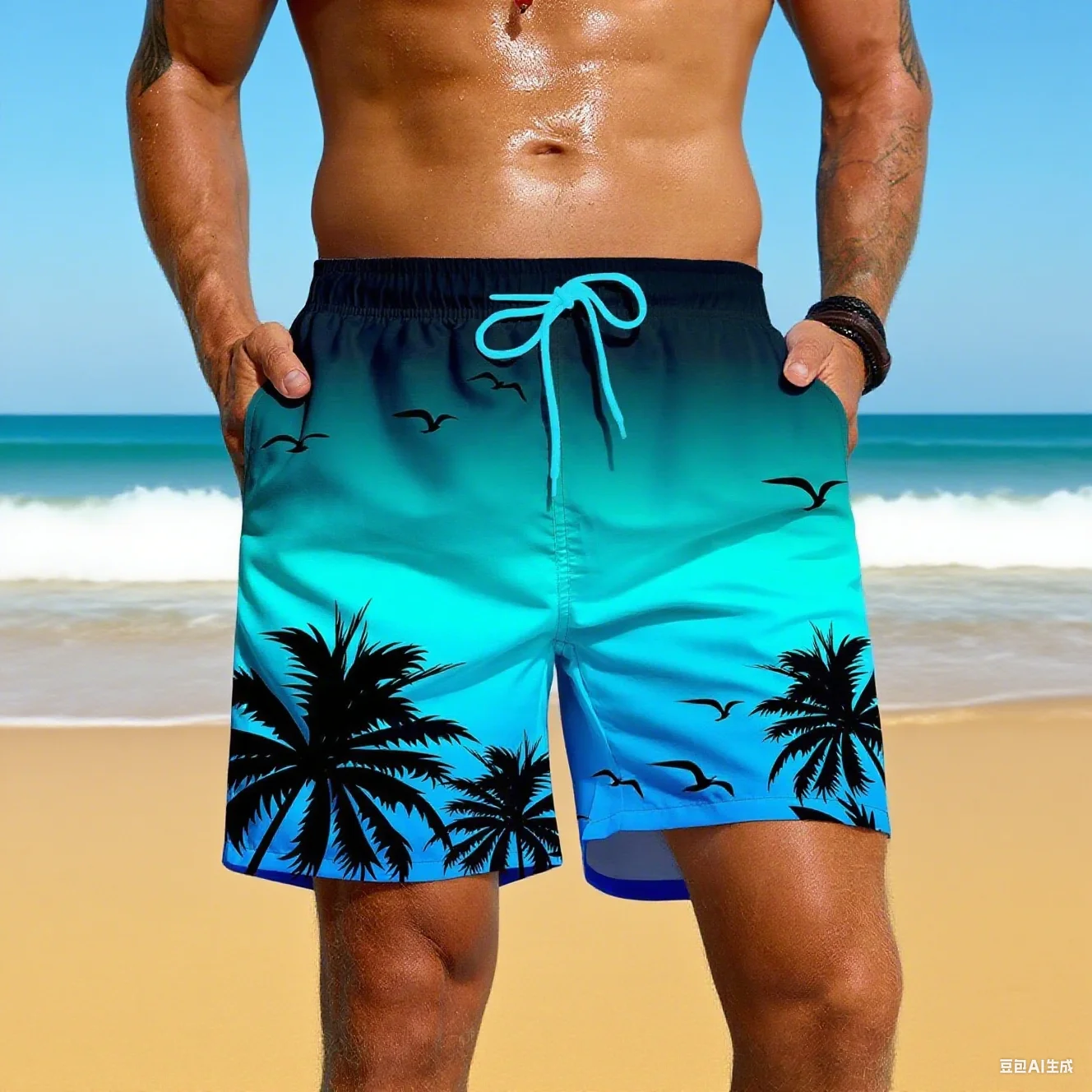 Кокосовые пляжные брюки из водонепроницаемой и быстросохнущей ткани