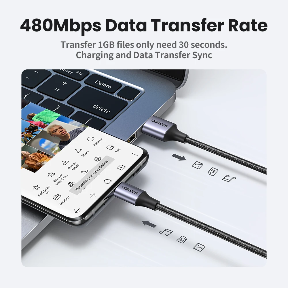 Ugreen 3a usb c кабель для realme - Фотография_6
