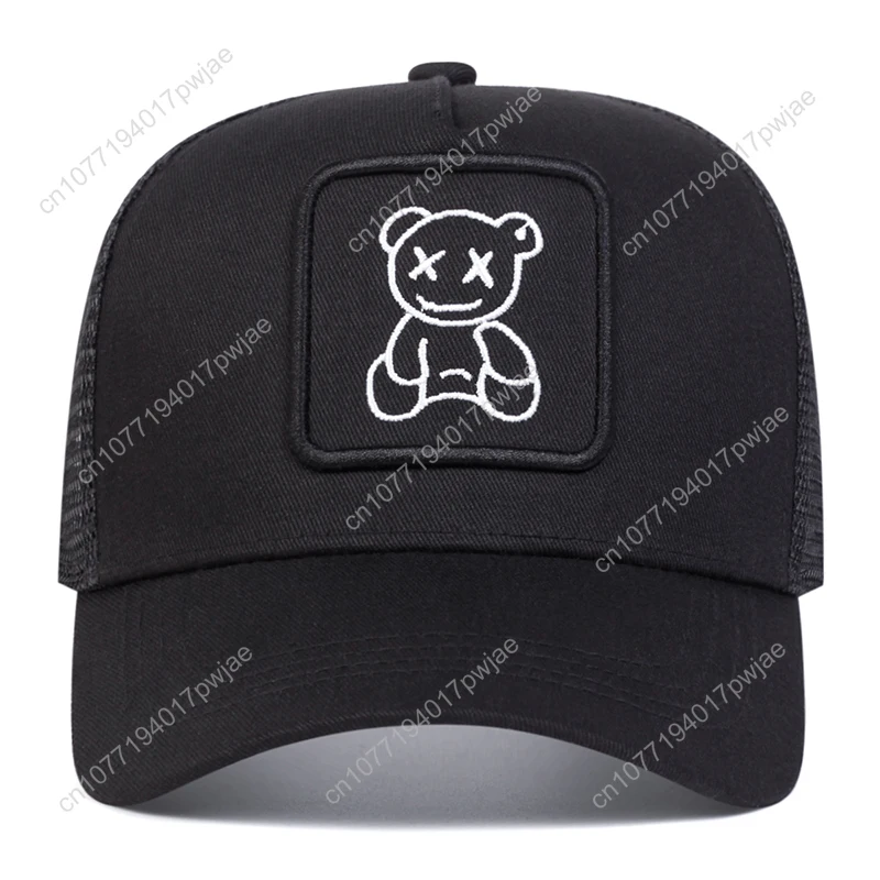 Бейсбольные сетчатые кепки унисекс xx с вышивкой «маленький медвежонок» - Фотография_4