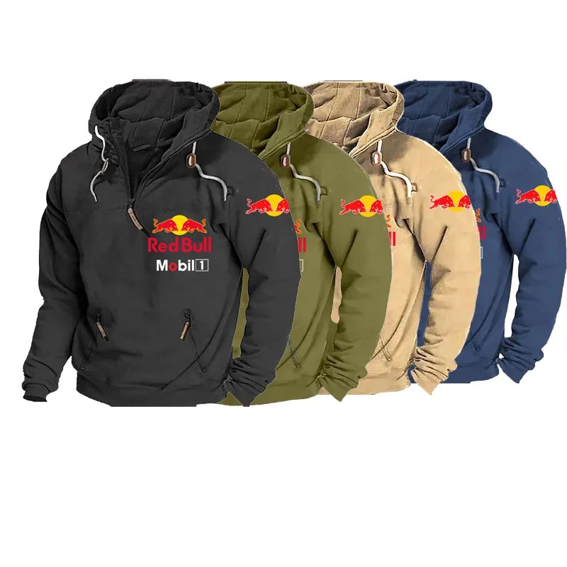 Мотоциклетная куртка с логотипом red bull и капюшоном - Фотография_5