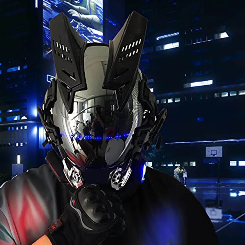 Cyberpunk gothic mask helmet techwear - Фотография_3