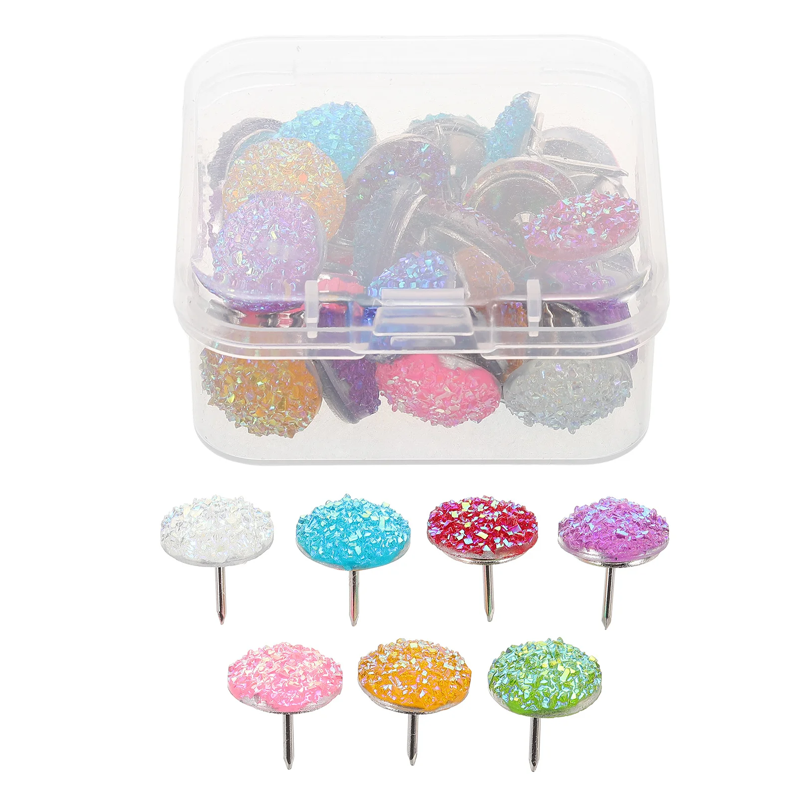 Блестящие кнопки со стразами и бриллиантами для пробковой доски - Фотография_5