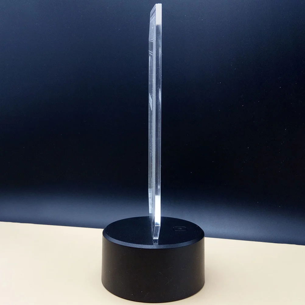 Акриловый прозрачный 3d светодиодный сенсорный ночник с узором аллаха - Фотография_6