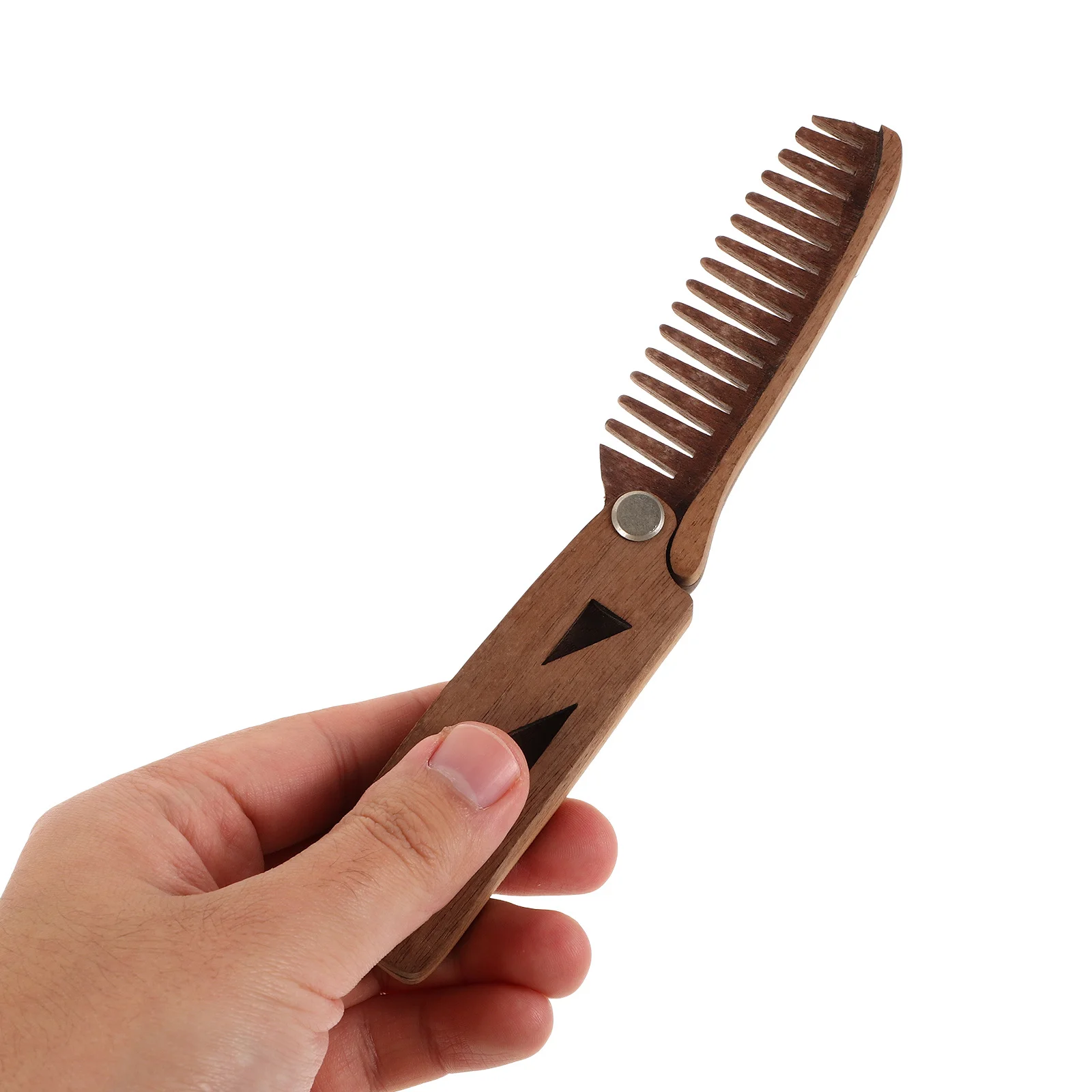 Деревянная складная расческа для бороды - Фотография_6