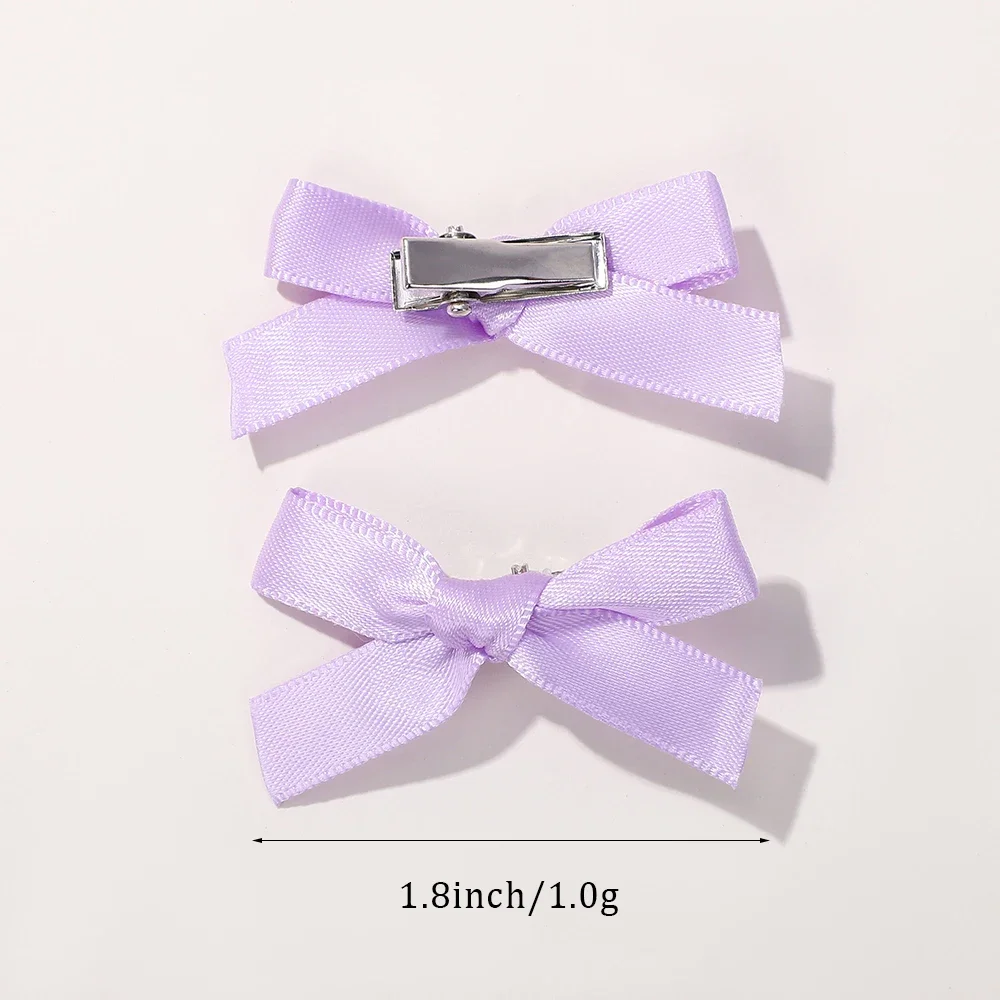 Детский милый однотонный мини-бантик с заколкой для волос - Фотография_6