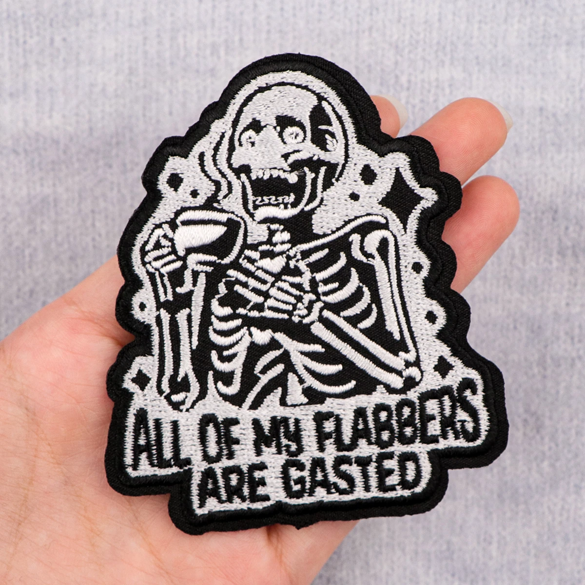 Skull quotes exquisite embroidered - Фотография_6
