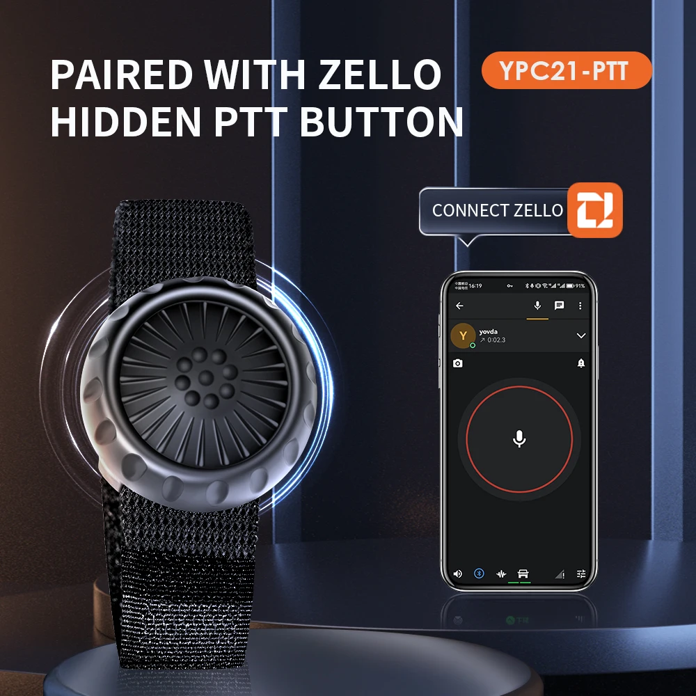 Беспроводная кнопка управления рацией bt ptt для микрофона zello