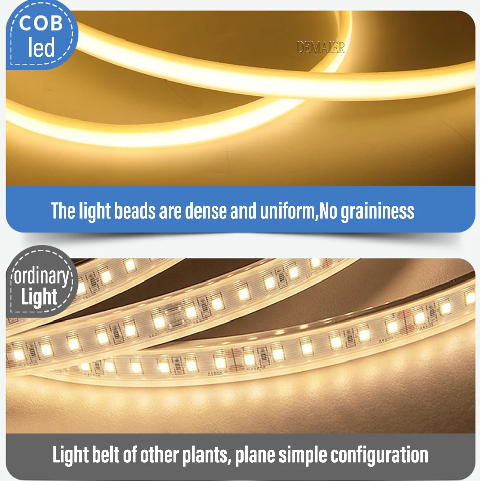 Светодиодная лента cob 220 в с регулируемой яркостью - Фотография_4