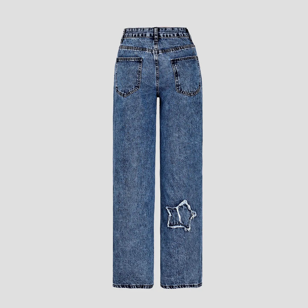 Джинсовые джинсы женские брюки - Фотография_4