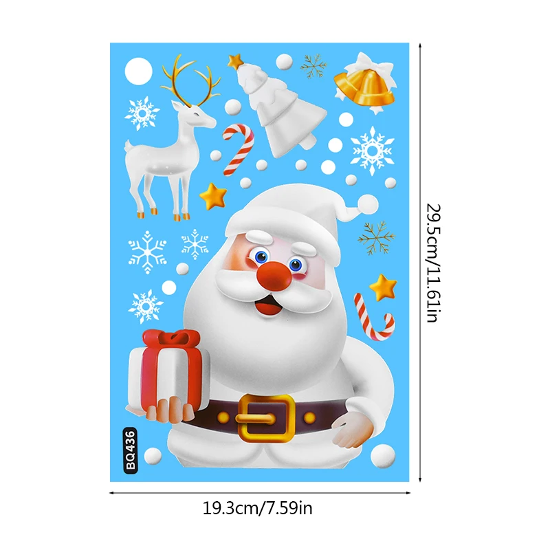 Рождественские статические наклейки на стекло - Фотография_6