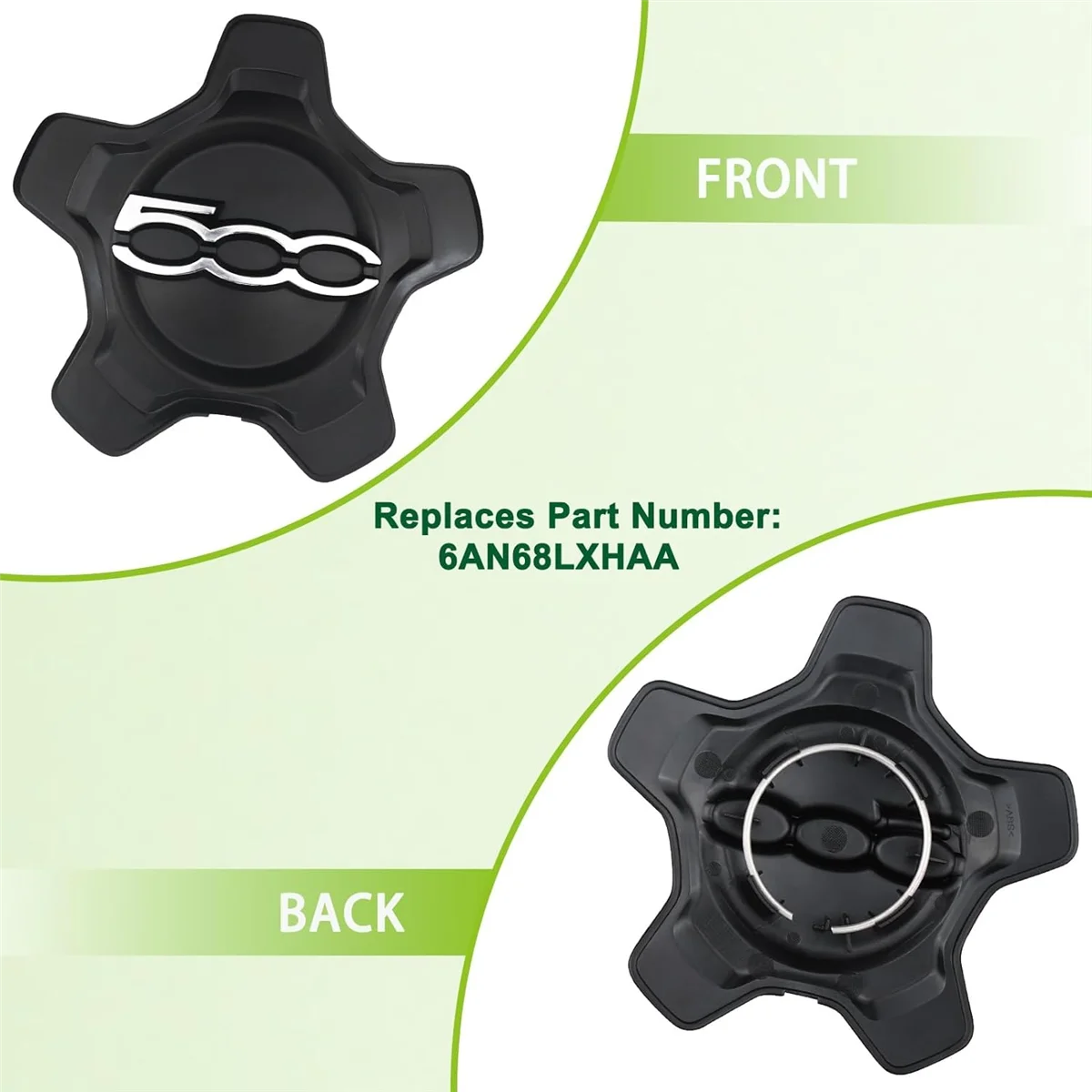 Крышка центра колеса автомобиля для fiat 500x 2016-2022 6an68lxhaa - Фотография_5