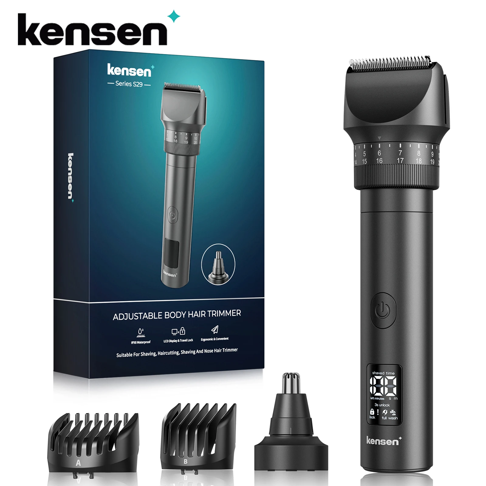 Kensen s29 триммер для волос для мужчин 2 в 1