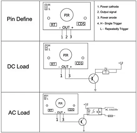 Hc-sr501 pir модуль корпуса ик-датчика - Фотография_5