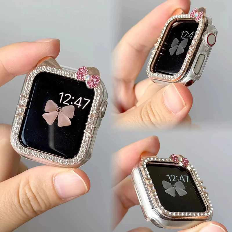Чехол с бриллиантами для apple watch 10 - Фотография_4