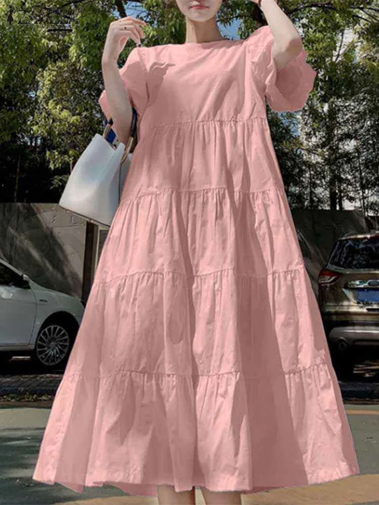 Zanzea модное летнее платье с оборками - Фотография_2