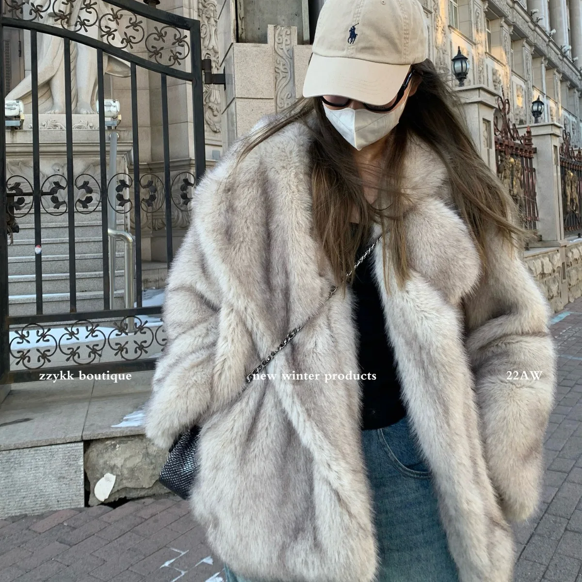 Темпераментное элегантное пальто из искусственного меха - Фотография_2