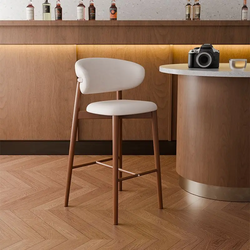 Легкий роскошный современный барный стул с изогнутыми спинками