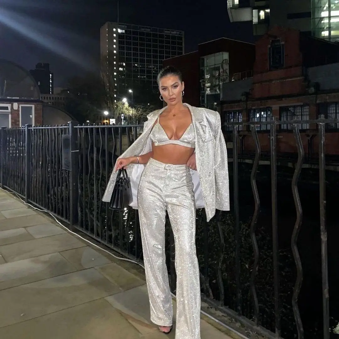 Комплект пиджака с блестками в европейском и американском стиле - Фотография_6