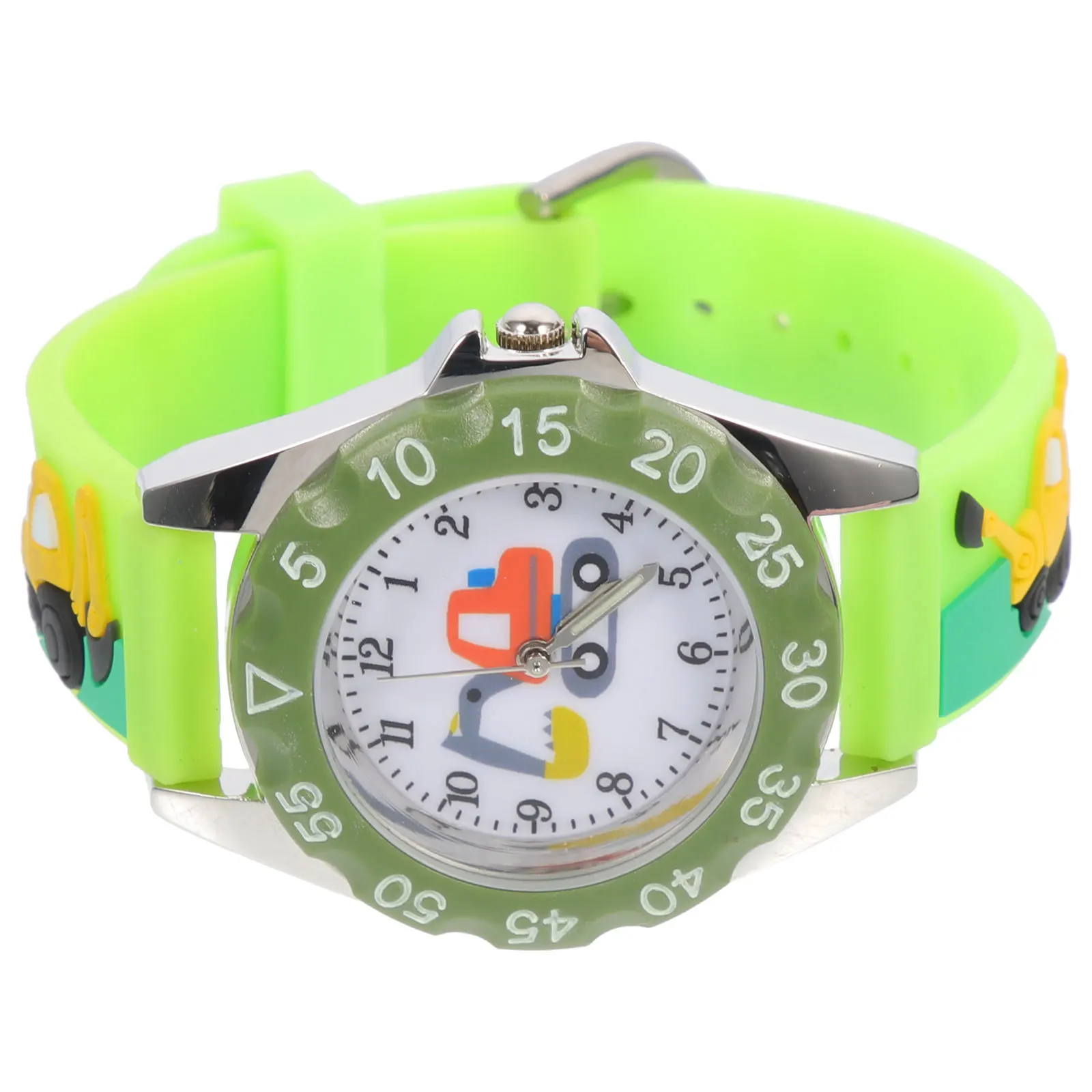 Детские кварцевые электронные часы с мультяшным легким ремешком - Фотография_5
