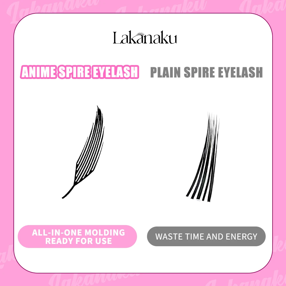 Lakanaku manga аниме spire наращивание ресниц в форме пера 0 - Фотография_4
