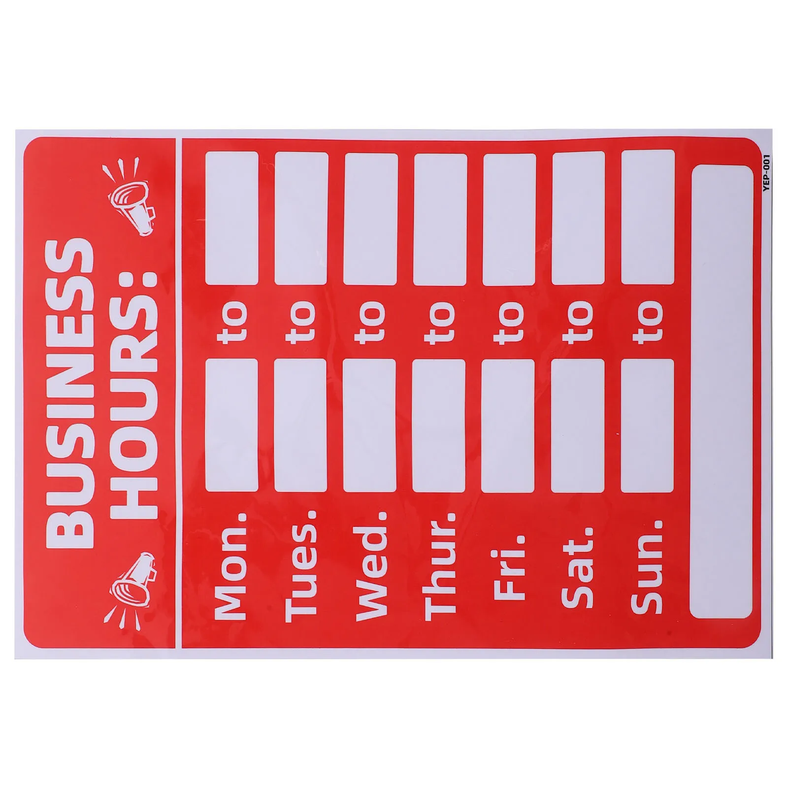 Знаки открытия, клейкие перезаписываемые наклейки для деловых часов - Фотография_4