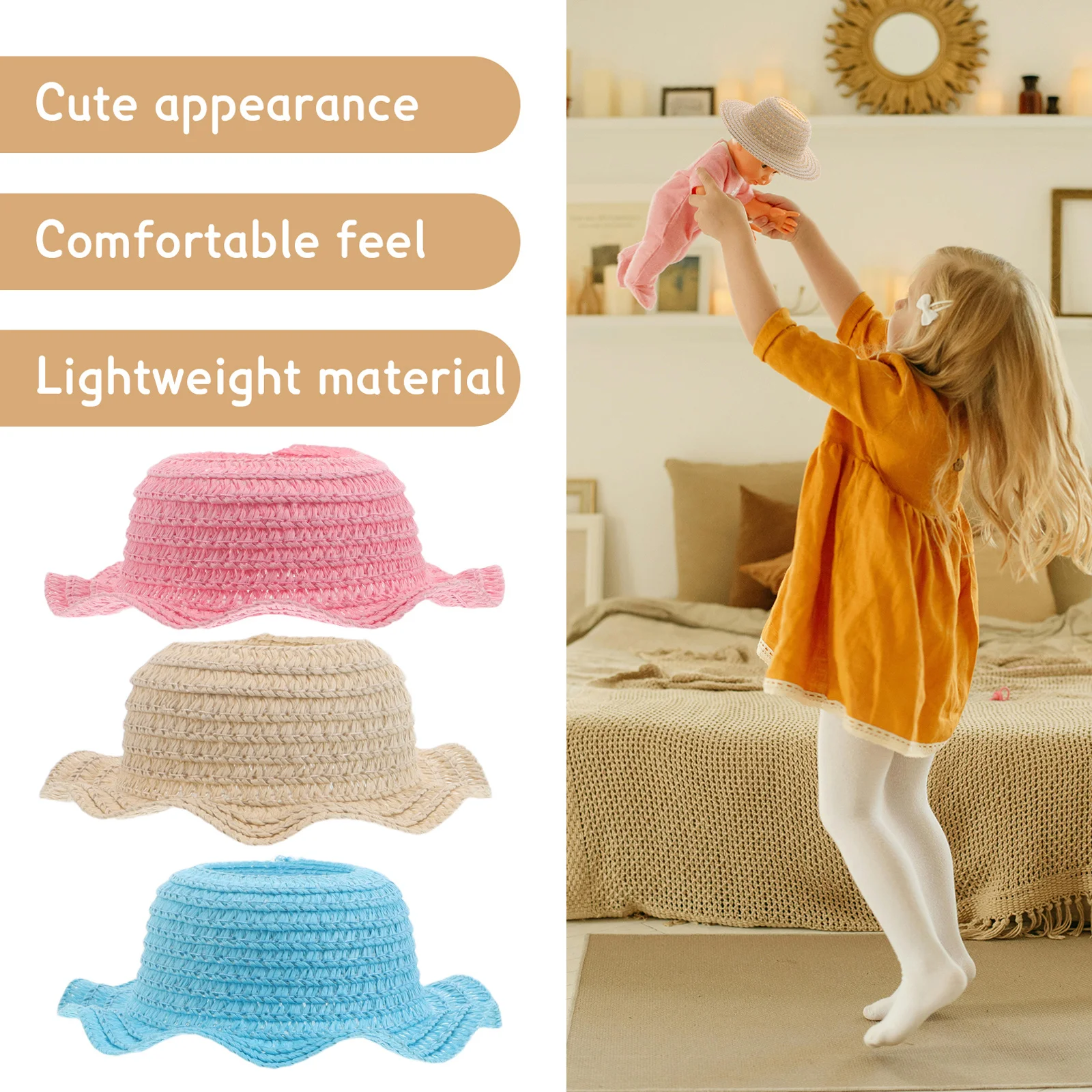 Вязаная крючком соломенная шляпа ручной работы - Фотография_5