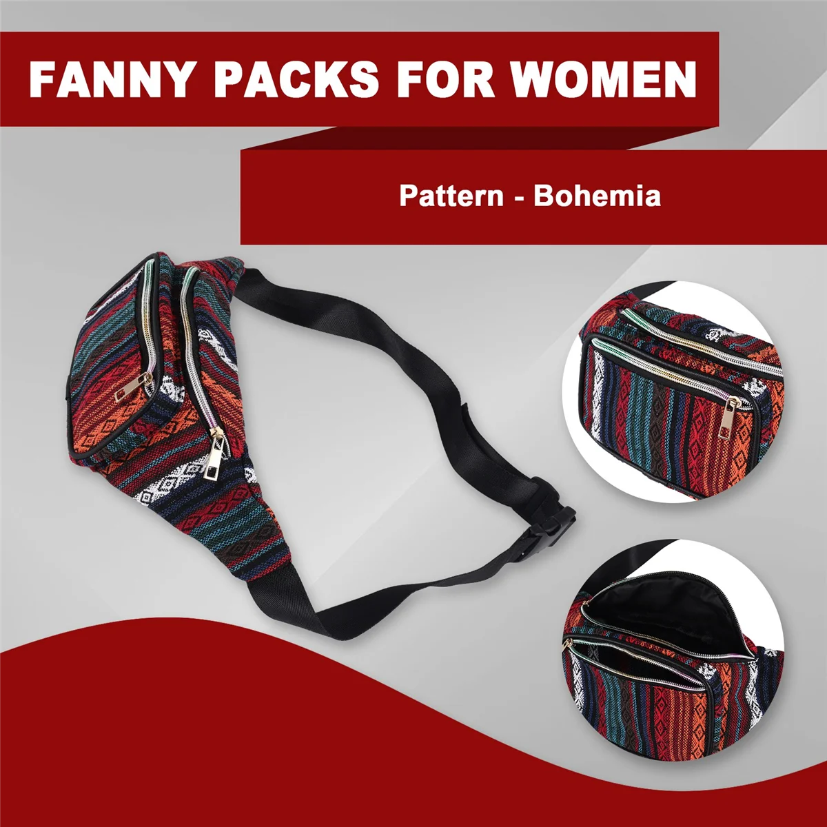 Abqr женская этническая поясная сумка в стиле ретро - Фотография_6