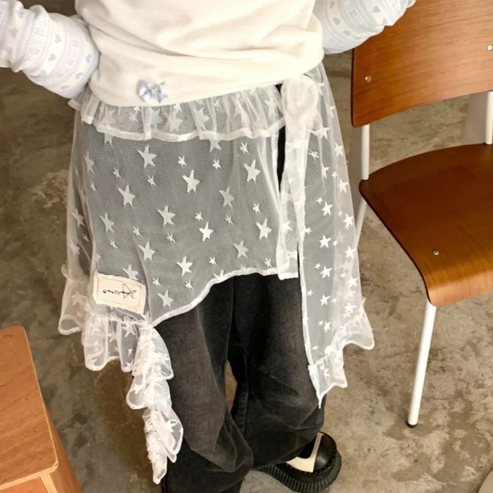 Винтажная кружевная мини-юбка со звездами