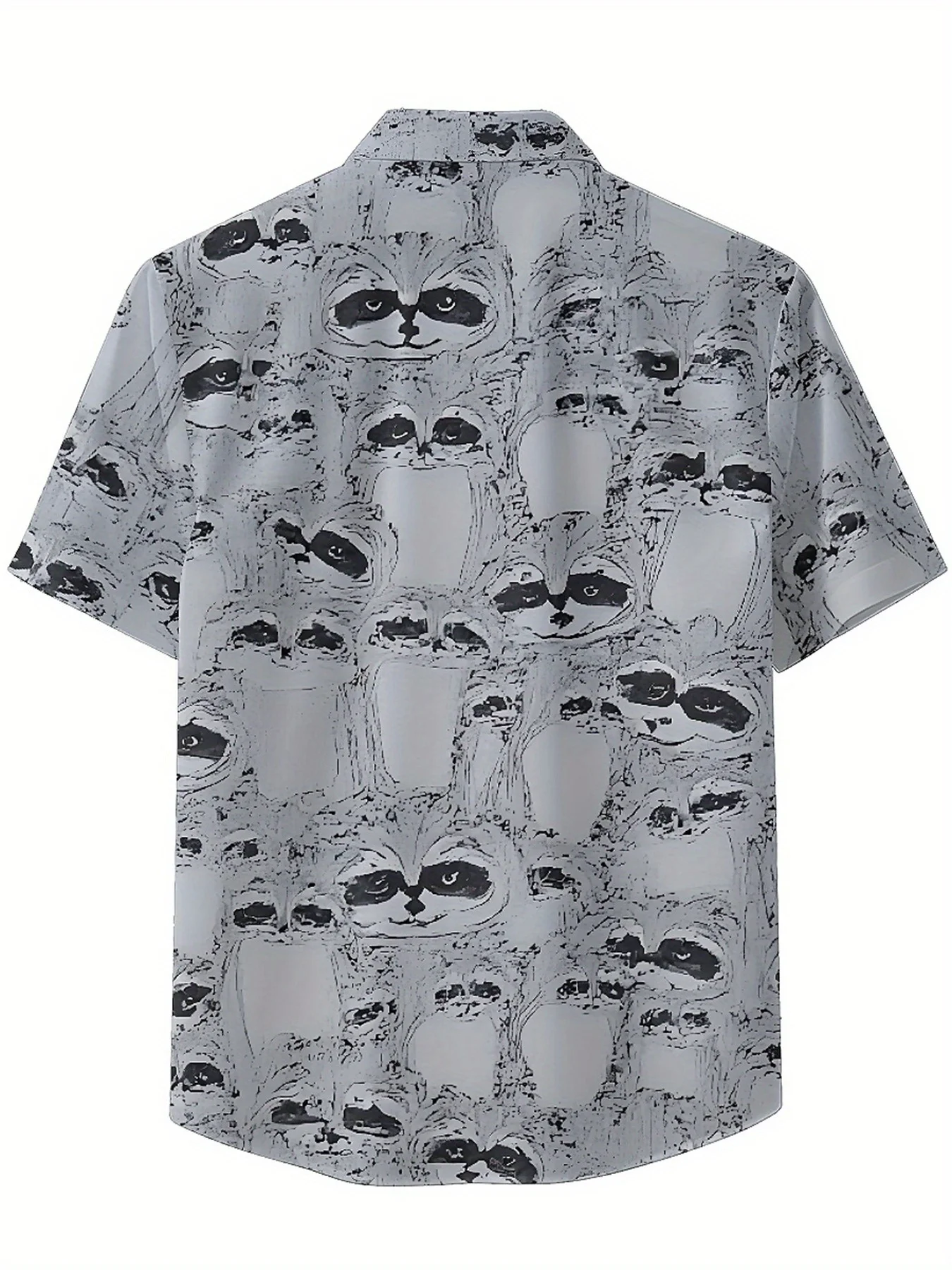 Мужские гавайские рубашки больших размеров с рисунком енота - Фотография_3