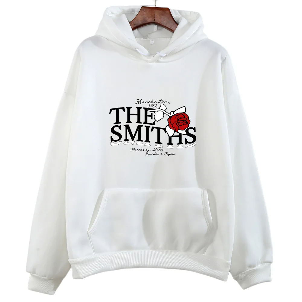 Толстовки с капюшоном the smiths с красной розой