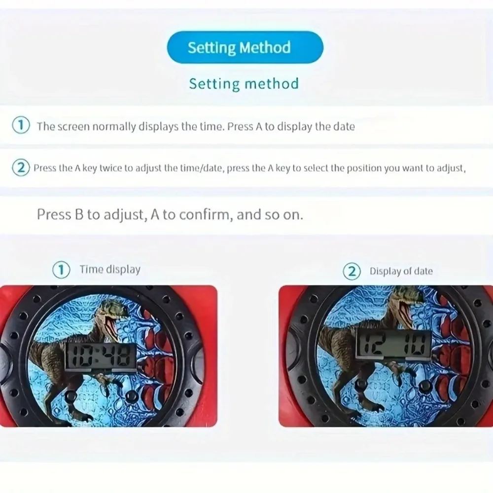 Игрушечные часы с 3d динозавром и героями мультфильмов - Фотография_2
