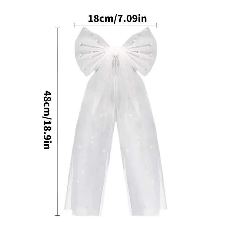 A52e short tulle bownot bridal - Фотография_6