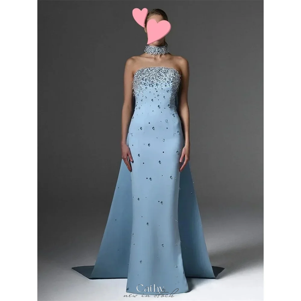 Женское платье-русалка без бретелек cathy