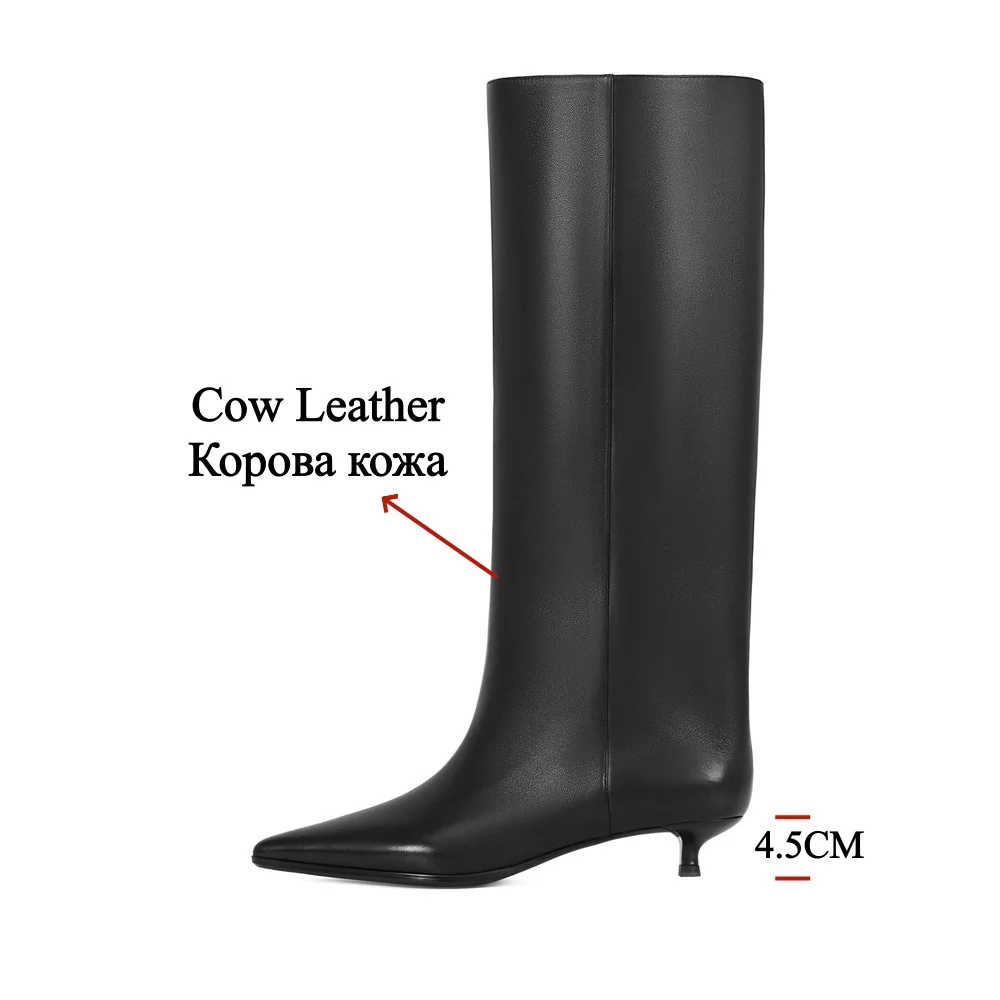 Женские замшевые сапоги до колена из натуральной кожи - Фотография_2