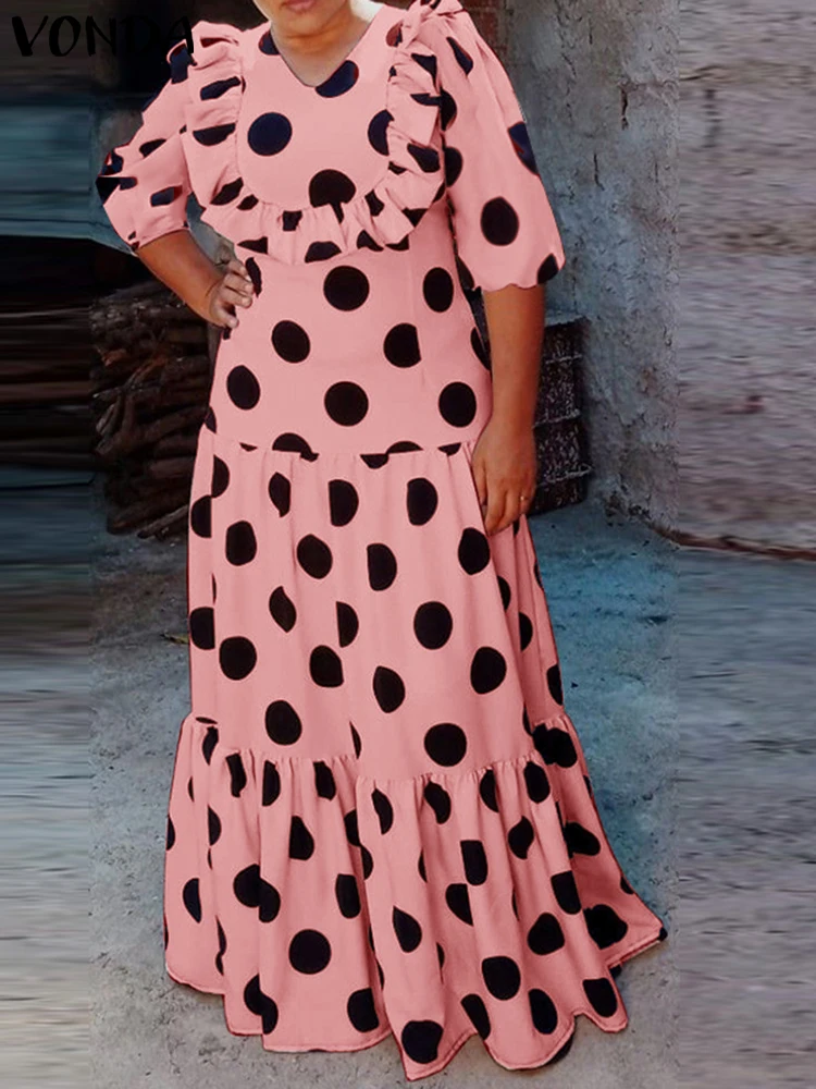 Vonda женское платье с принтом в горошек - Фотография_3