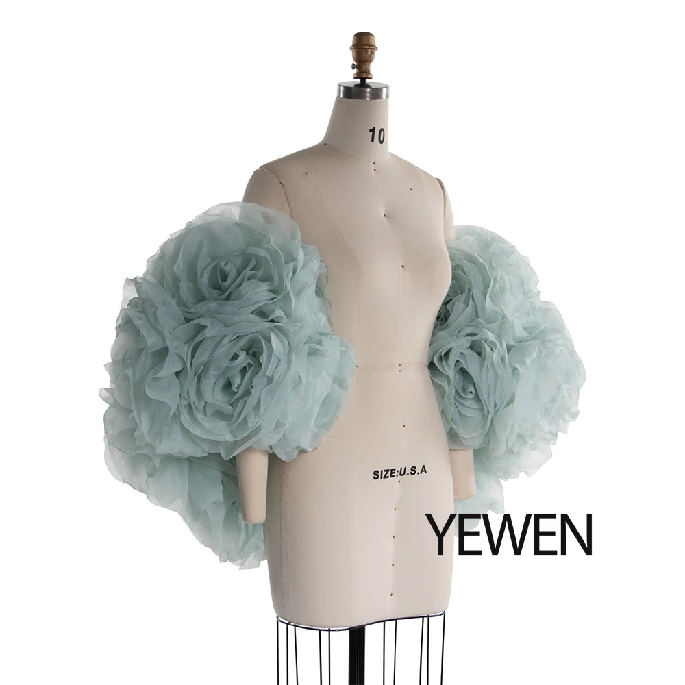 Великолепная 3d цветочная шаль ручной работы - Фотография_3