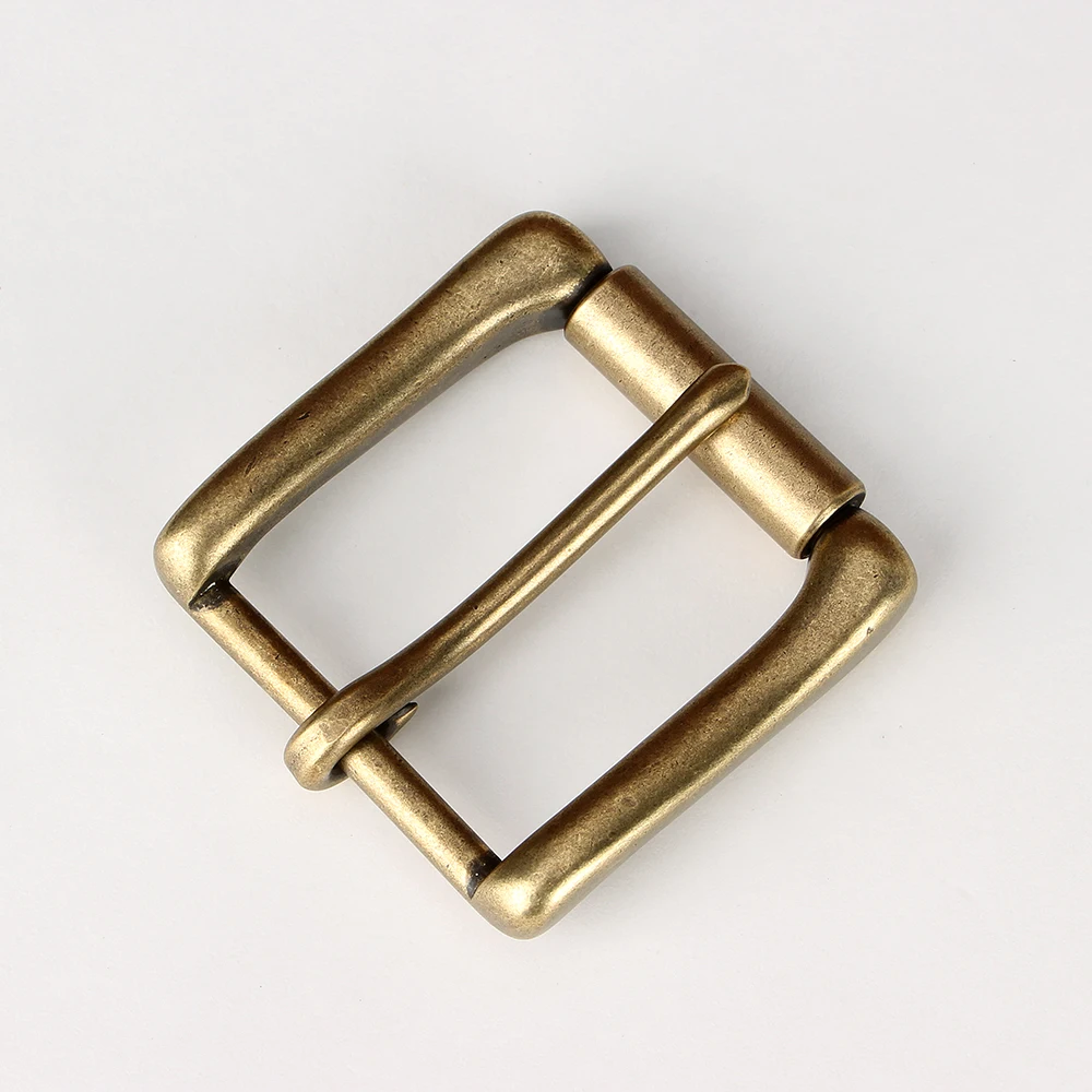 40 мм высококачественная однотонная латунная металлическая пряжка на пятке - Фотография_5