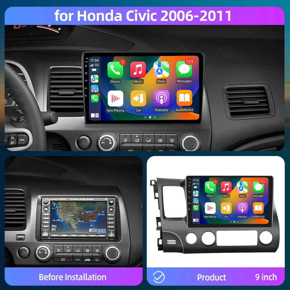 Автомагнитола jundof на android 11 для honda civic 8 2006-2011 - Фотография_2