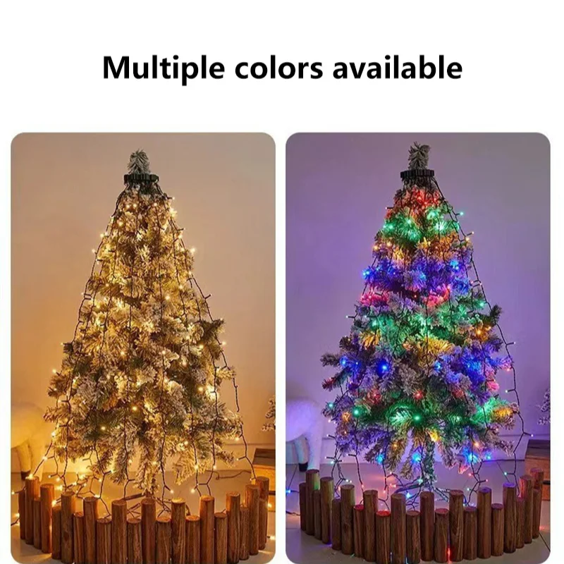 Светодиодные рождественские огни праздничные гирлянды водопад свет 1 - Фотография_6