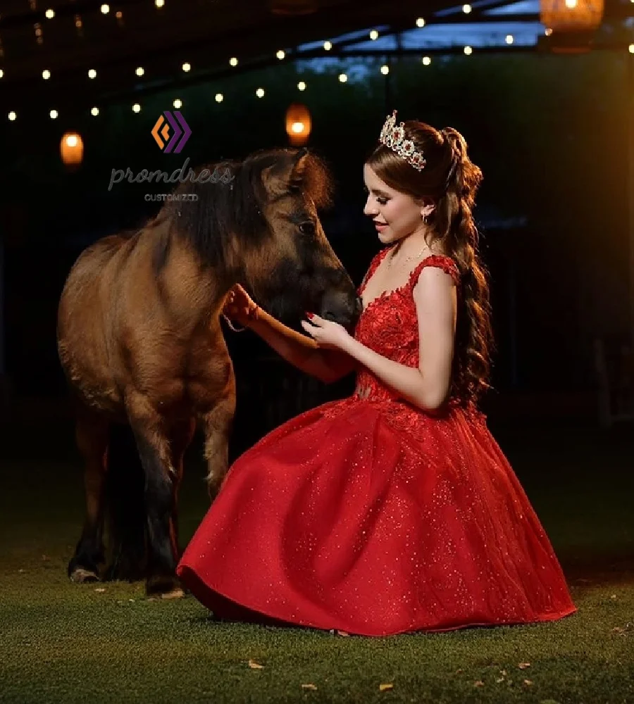 Великолепное красное платье quinceañera - Фотография_5