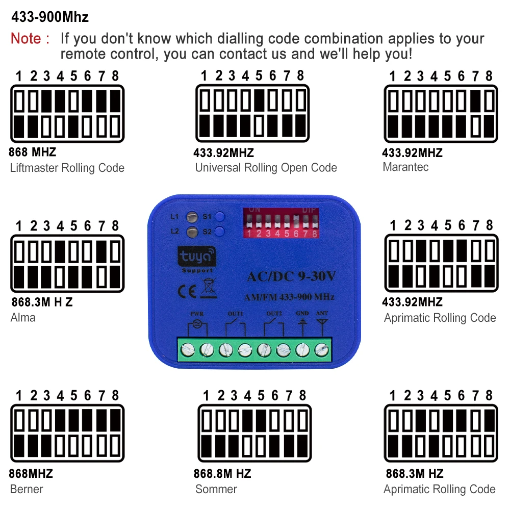 2ch 433-868 мгц устройство открывания - Фотография_3