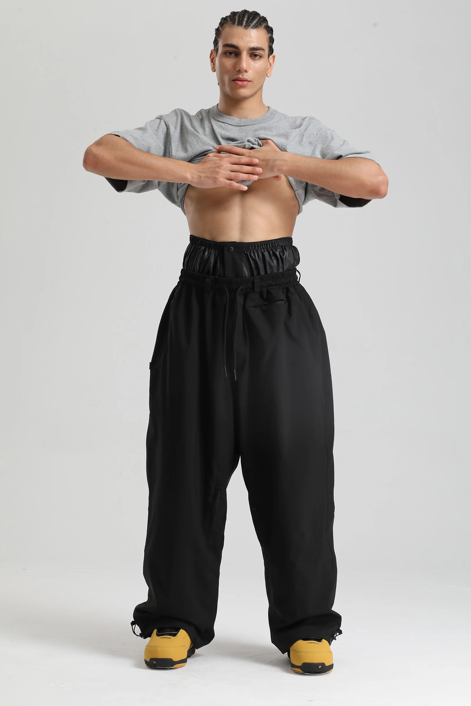 Унисекс свободные лыжные брюки-карго - Фотография_2