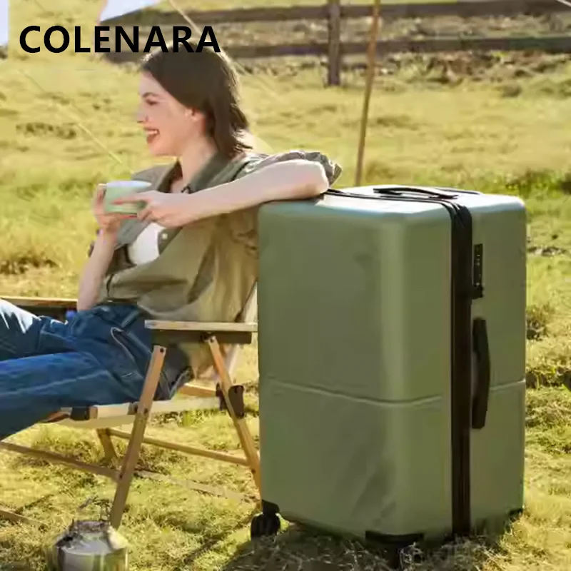 Чемодан большой вместимости colenara из абс-пластика + пк