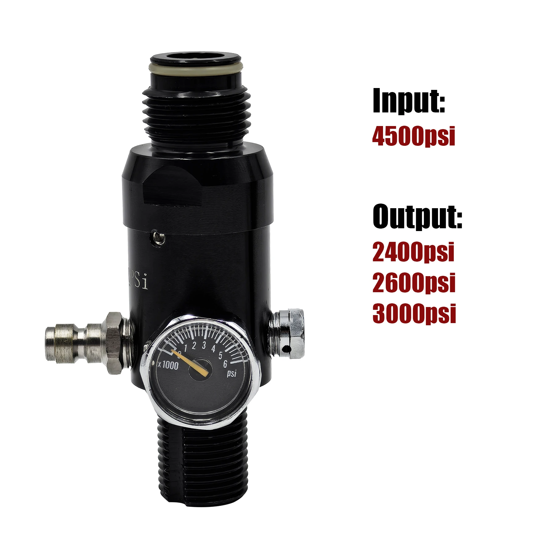 Hpa 4500psi цилиндр воздушный бак регулятор нитки клапана m18 * 1 - Фотография_3