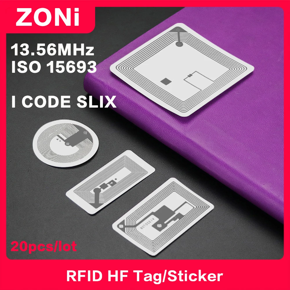Rfid hf-метка i code slix chip смарт-теги книжная этикетка nfc-наклейка 13