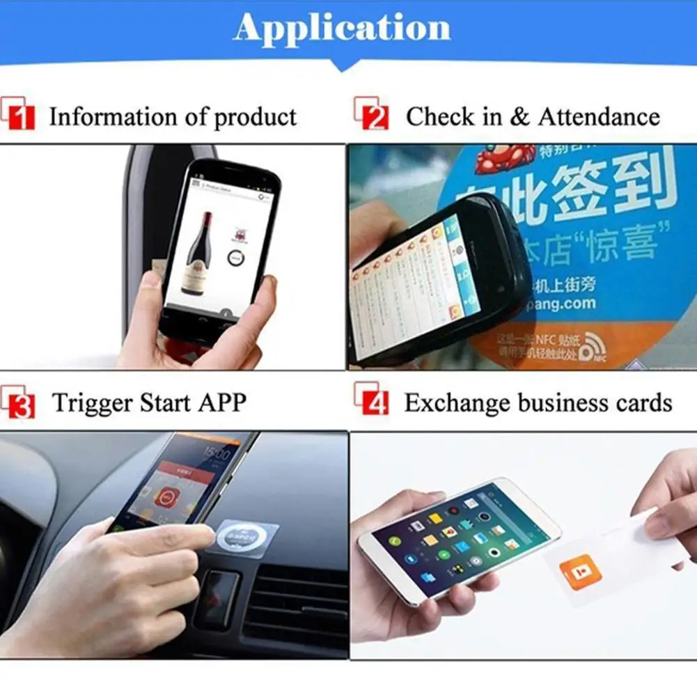 Nfc чип ntag213 наклейка мокрая инкрустация 13
