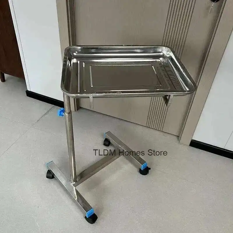 Утолщенная вспомогательная тележка из нержавеющей стали 304 с колесами - Фотография_3